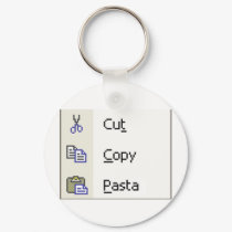 Cut Copy Pasta keychains by GreasyGrandma Cut Copy Pasta keychains