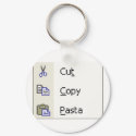 Cut Copy Pasta keychains