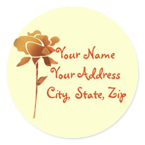 Cut golden rose stickers