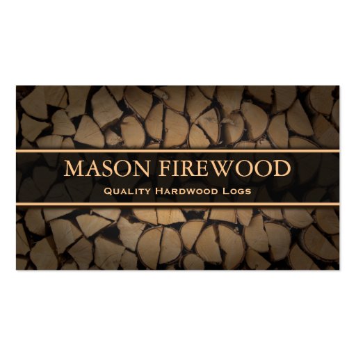 Cut Logs Firewood Supply Business Card