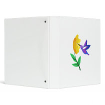 Cut Paper Hummingbird & Flower Binders