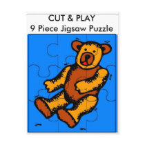 CUT & PLAY 9 Piece Jigsaw Puzzle - Bear postcards