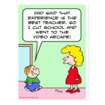 cut school video arcade kid postcard