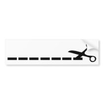 cut scissors icon bumper stickers