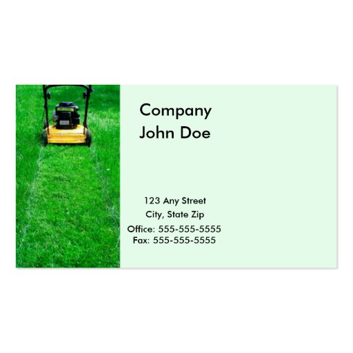 Cut The Grass Business Card (front side)