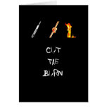 cut, tie, burn cards