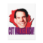 Cut Wisconsin Governor Scott Walker postcards