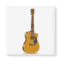 Cutaway Acoustic Guitar Refrigerator Magnet