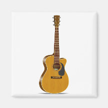 Cutaway Acoustic Guitar Refrigerator Magnet
