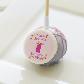 Cute 1st Birthday in Flores Pink Cake Pops