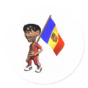 Cute 3D Andorra stickers