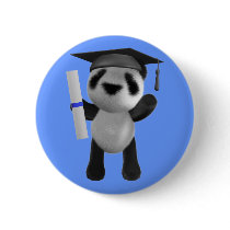 Cute 3d Baby Panda Graduate (editable) Pin