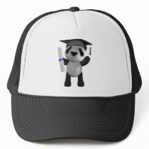 Cute 3d Baby Panda Graduate (editable) Trucker Hats