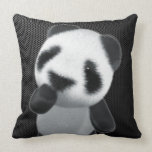 Cute 3d Baby Panda Thinks (editable) Pillow