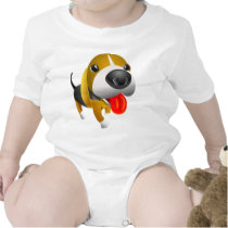 Cute 3D Basset Hound Dog Tee Shirt