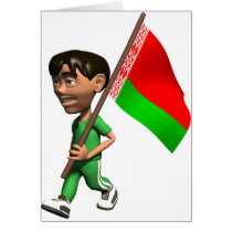 Cute 3D Belarus Greeting Cards