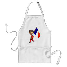 Cute 3D France Aprons