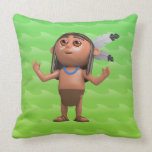 Cute 3d Indian Brave Singing (editable) pillows