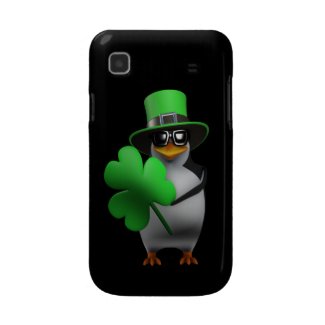 Cute 3d Leprechaun Penguin with Shamrock editable casematecase
