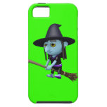 Cute 3d Witch Flying Broomstick (editable) iPhone 5 Cases