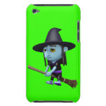 Cute 3d Witch Flying Broomstick (editable) iPod Case-Mate Case