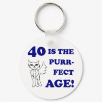 Cute 40th Birthday Present keychains