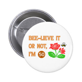 Cute 50th Birthday Gift Idea Buttons Cute 50th Birthday Gift Idea Buttons