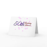 Cute, "50th Birthday Queen" design Card
