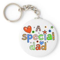 Cute A Special Dad Greeting Text Expression Keychain