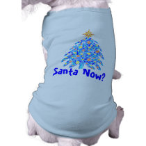 Cute Abstract Christmas Tree Santa Now? Dog Shirt