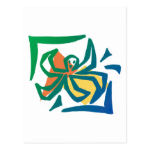 Cute Abstract Octopus Postcard