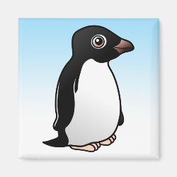 Adelie Penguin Square Magnet
