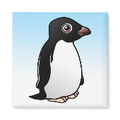 Cute Adelie Penguin Square Magnet
