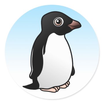Cute Adelie Penguin Round Sticker < Birdorable Birds < Birdorable