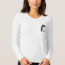 Adelie Penguin Women's American Apparel Fine Jersey Long Sleeve T-Shirt
