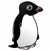 Cute Adelie Penguin Ladies Fitted Long Sleeve T-Shirt