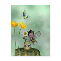 Cute Adorable Baby Bumble Bee Honey Post Card