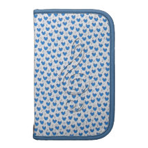Cute adorable blue singing birds music notes folio planner