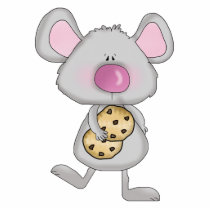 cute adorable mouse with chocolate cookies photo sculptures