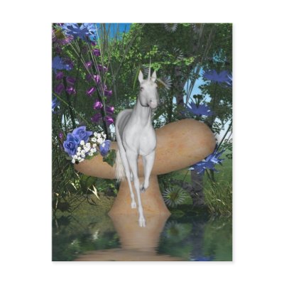 Cute Adorable Mystical Unicorn Post Cards by UnicornDreams
