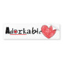 Cute Adorkable heart Bumper Stickers