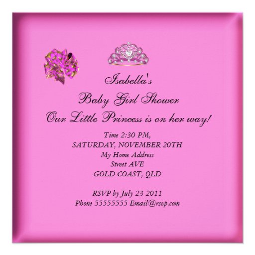 Cute African American Baby Shower Pink Gold Announcements