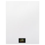 Cute African Side Necked brown turtle black frame Letterhead