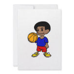 Cute afro boy basketball invites