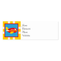 Cute Airplane Transportation Theme Kids Gifts Business Cards