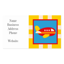 Cute Airplane Transportation Theme Kids Gifts Business Card