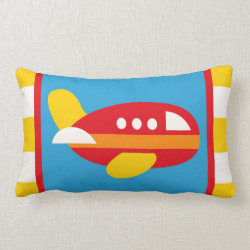 Cute Airplane Transportation Theme Kids Gifts Throw Pillow