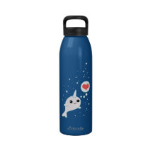Cute Albino Narwhal Drinking Bottle