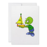Cute Alien Boy With Toy Boat Invite