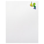 Cute Alien Boy With Toy Boat Letterhead Template